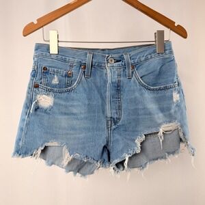 Levi's 501 Original Fit Rigid Denim Shorts in Blue Size 27